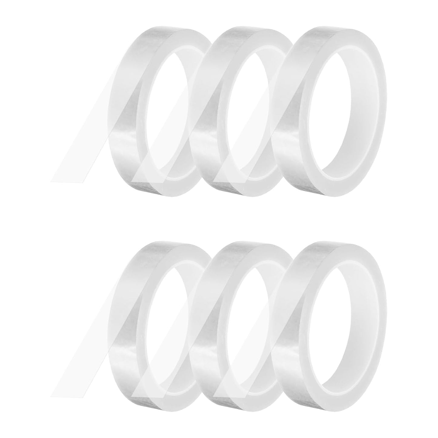 MECCANIXITY 6 Rolls Whiteboard Tape Graphic Chart Tape 20mm 54.7 Yard Art Tape Thin Self-Adhesive Pinstripe Tape Masking Tape for Gift Wrapping Craft Supplies, Clear