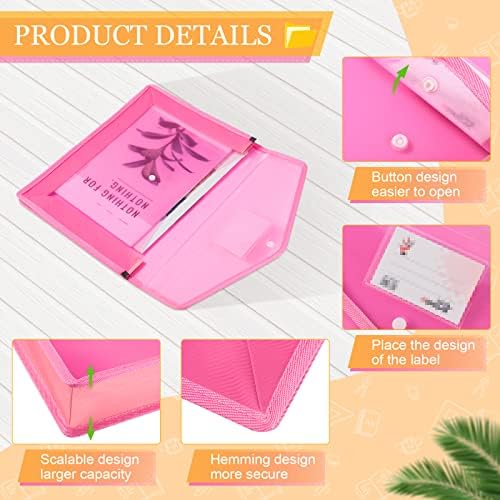 B4 Plastic Expanding File Folders Wallet for School Classroom Envelope File Folder Document Organizer Colorful Receipt Organizer with Snap Closure for Office(Bright Color,27 Pack)
