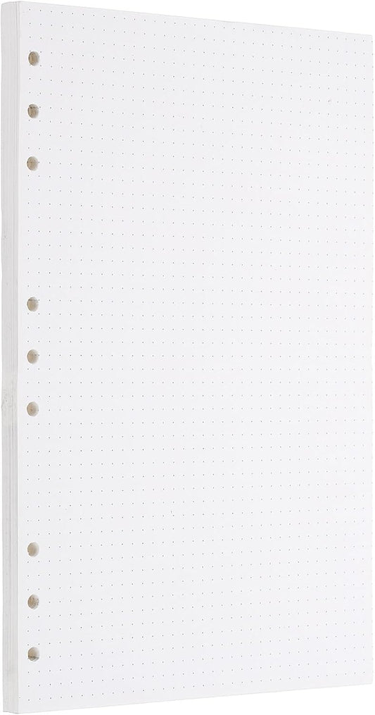 PATIKIL B5 Dot Grid Paper 9-Ring Binder Loose Leaf Planner Filler Paper Planner Inserts, 80 Sheets/160 Pages, Lined