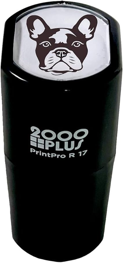 French Bulldog Stamp / 2000 Plus Self Inking Dog Stamper / 9/16" Small Black Puppy Imprint/Classroom Reward Teacher Stamp/Pet Animal Shelter Office Supplies