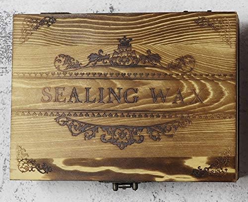MNYR Dragon Wax Seal Stamp Melting Spoon Sealing Wax Stick Candle Wood Gift Box Set Invitation Holiday Christmas Card Gift Wrap Package Wax Seal Stamp Kit
