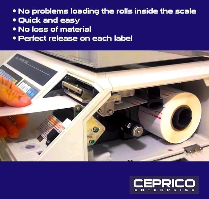 CEPRICO - Customizable CĀS Scale Labels - 48 Rolls of Thermal UPC Printing Scale Labels – Compatible with CĀS LST-8010 | Ideal for Supermarkets, Retailers and Grocery Stores