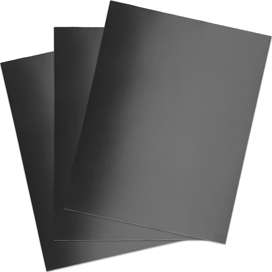 Binditek 10 Pack 13 Mil Glossy Paper Binding Presentation Covers, 250GSM, 90lb, for Business Documents, School Projects, 8-1/2 x 11", Un-Punched, Black, Office Supplies