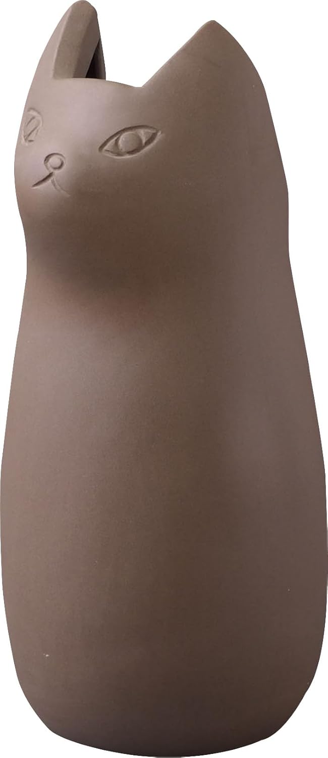 PaletteLife Umbrella Stand Ceramic Scandinavian Cat Small-Size, Brown, CLY-13BR