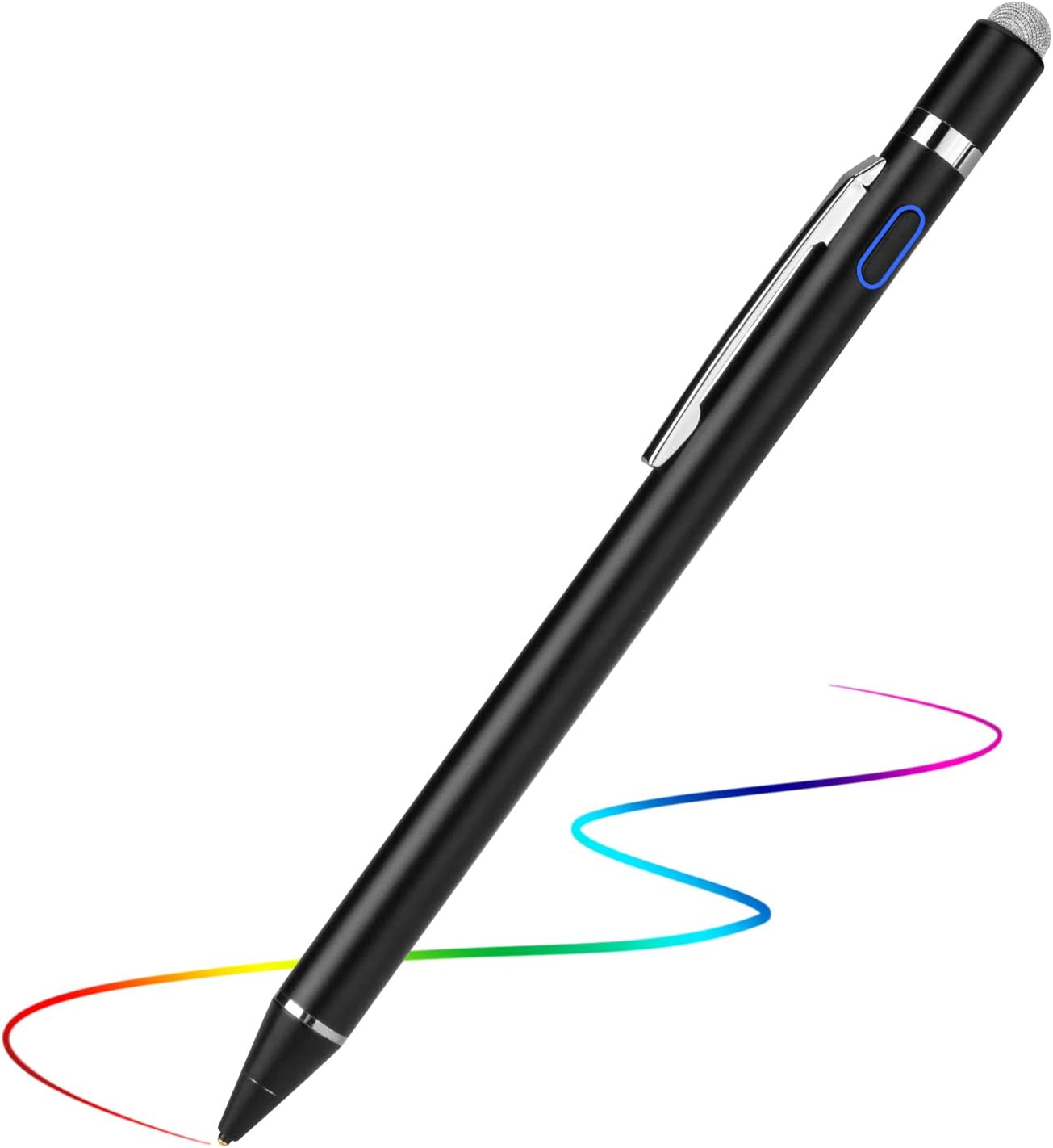 Active Stylus Digital Pen with Ultra Fine Tip Stylus for iPad iPhone Samsung Tablets, Compatible with Apple Pen,Stylus Pen for iPad Pro, Black