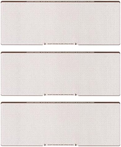 Business Voucher Check Stock - Computer Laser Checks - 3 Checks Per Page, 500 Sheets/1500 Checks, Brown Diamond