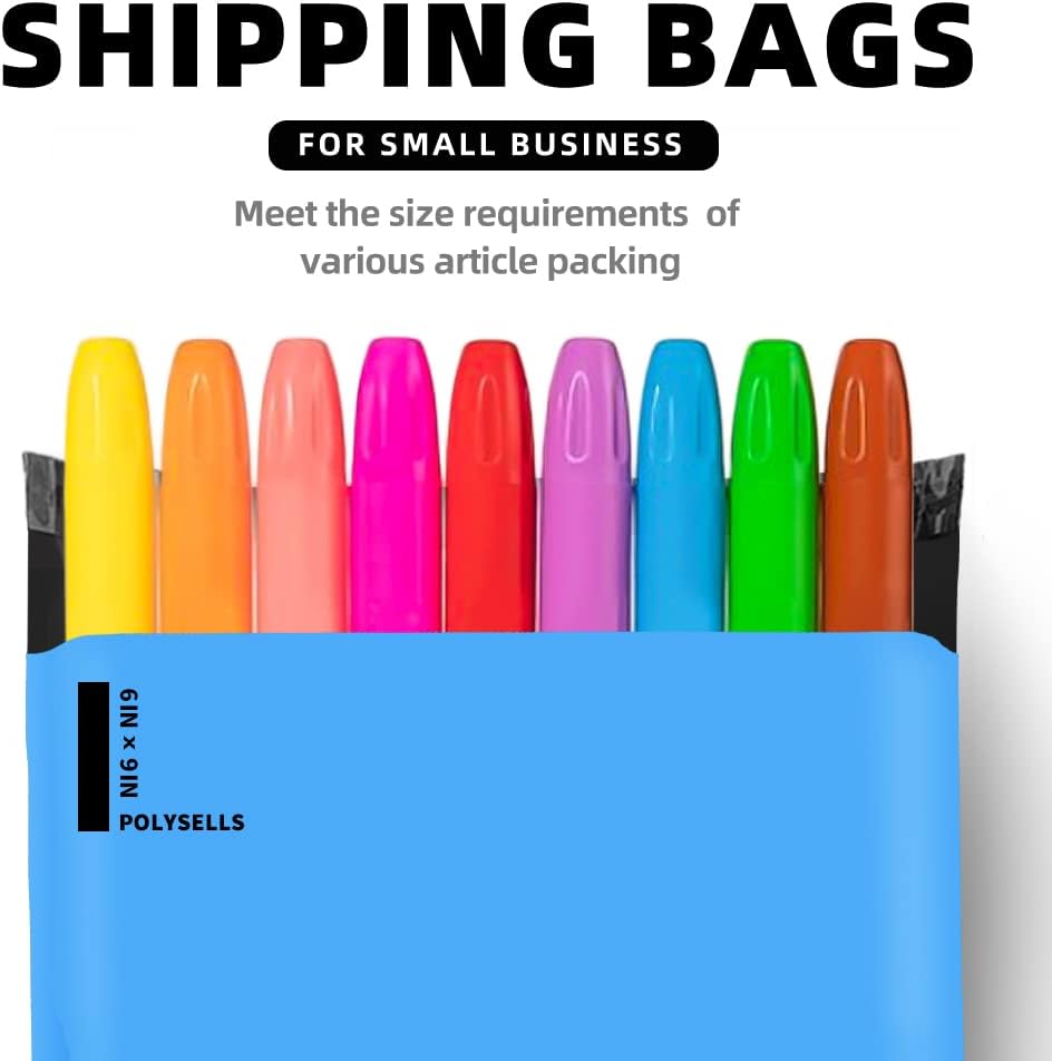 POLYSELLS 1000 pcs 6x9 Inches Blue Poly Mailers Shipping Envelopes, Strong Adhesive Sealing, Waterproof, and Tear-resistant Postal Mailing Bags for Clothing, Books, and Accessories