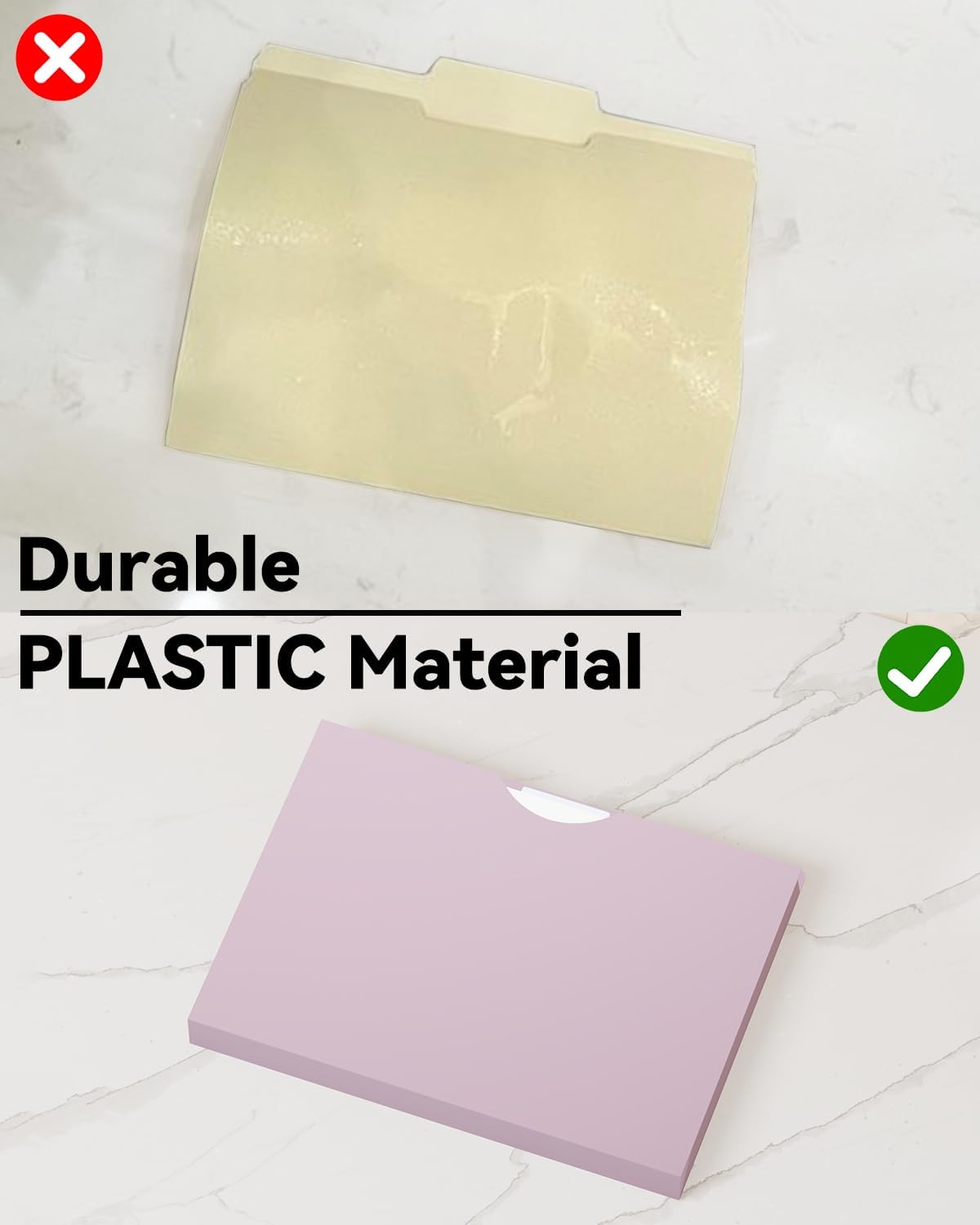 ANSOOK 1 Inch Plastic File Jackets, Manila File Folders Letter Size, 12 Heavy Duty Expanding File Folders, Expansion Pocket, Reinforced Straight Cut Tab, Morandi Color Folders for Office School Home