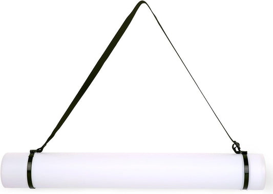 TRANSON Durable Poster Storage Tube with Straps 24"-40" Extendable for Blueprints, Artwork, Maps, Posters Color White