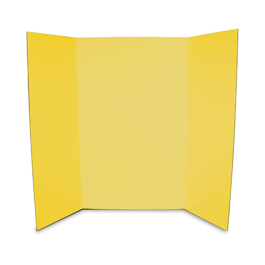 Flipside Products 36” x 48” Foam Project Boards for Presentations, Science Fair, School Projects, Event Displays and Trifold Picture Board - Yellow - 24 Pack