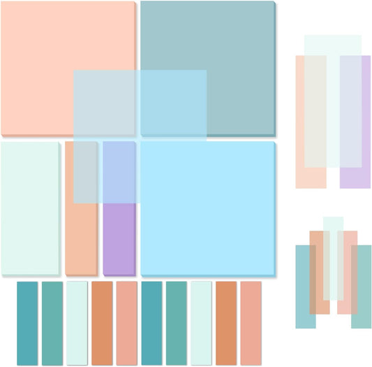 Temiary 500 Sheets Transparent Vintage Sticky Notes 3 x 3 inch, Clear Sticky Note Waterproof See Through Memo Pad, Translucent Writable Index Book Tabs for Annotating Supplies Office & School