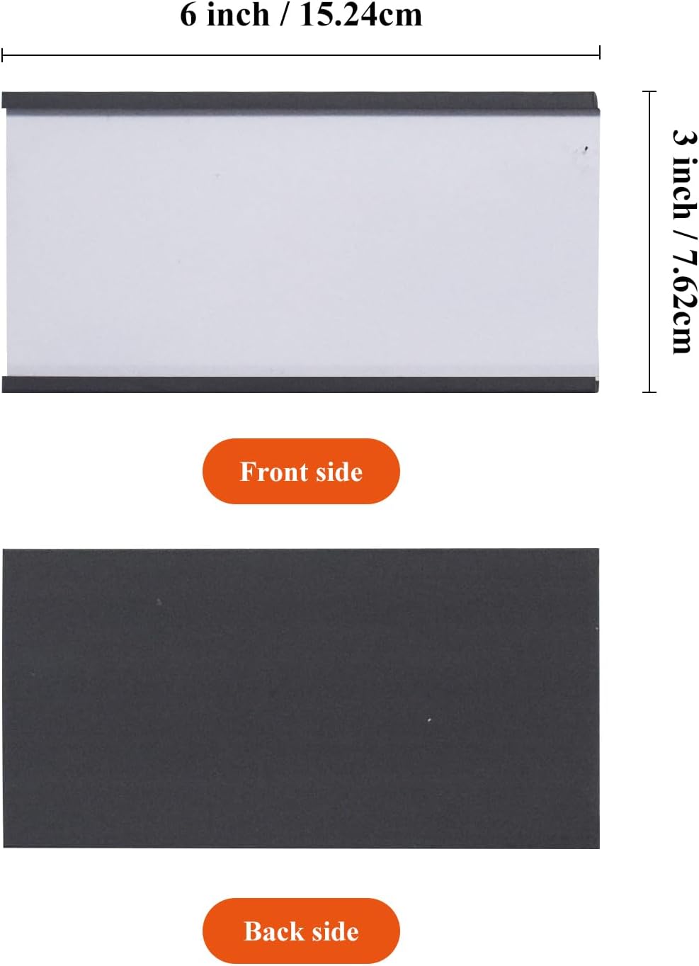 Magentic Label Holders 3x6 Inch, Magnetic Labels for Shelving，Magnetic Data Card Holders File Cabinet Labels,Pack of 30