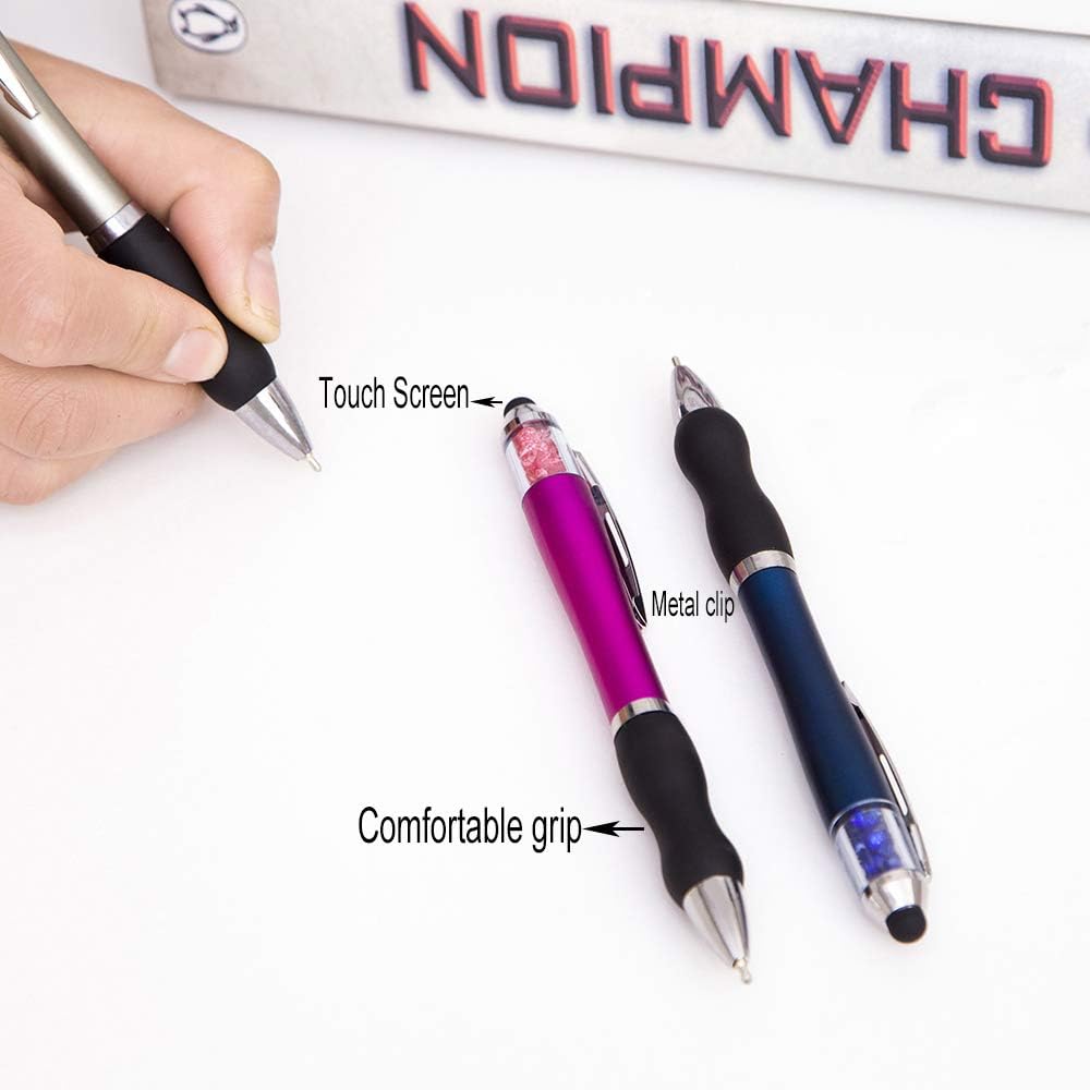 NC Ballpoint Pens 2 in 1 Stylus Pens Medium 1.0mm Point Black Ink with Stylus Tips for iPads (10 packs)