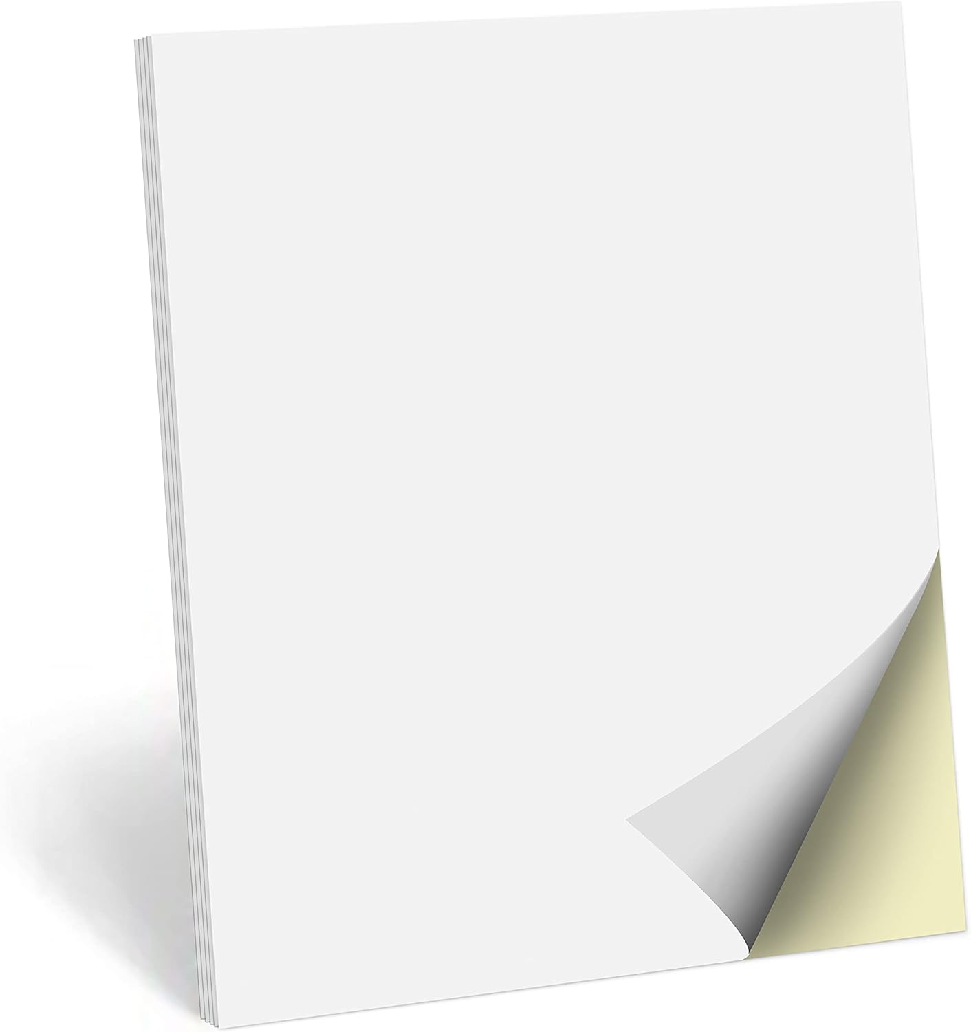 321Done 2-Part Blank Carbonless Notepad, 8.5x11 Portrait, Made in USA, Carbon Duplicate Copy Paper for Sketching, Drawing, Drafting, Memo Pad, Meeting Notes (50 Sets) White/Yellow