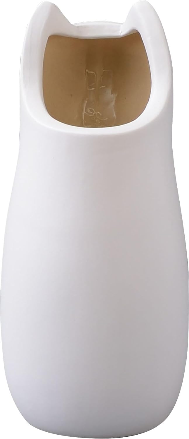 PaletteLife Umbrella Stand Ceramic Scandinavian Cat Small-Size, White, CLY-13WH
