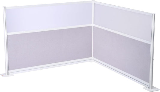 VEVOR Office Divider Privacy Partitions, 2-Pack, 72" x 48" Room Divider Walls, PET Workstation Cubicle Partition with Frosted Acrylic Windows, Freestanding Privacy Panels for Office Library School