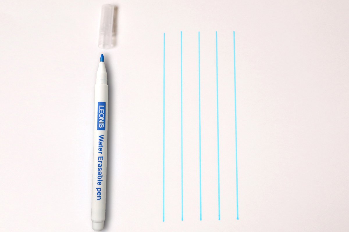 LEONIS 5 Water Erasable Fabric Marking Pen Blue & 5 Disappearing Ink Fabric Marking Pen [ 78008_78009 ]