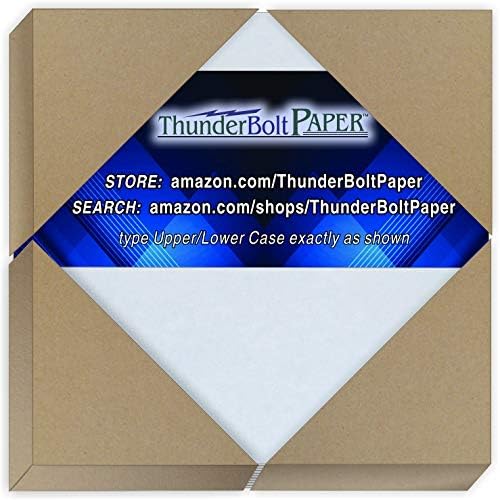 250 Blue Parchment 65lb Cover Weight Paper - 4" X 4" (4X4 Inches) Square Photo|Card|Frame Size - Printable Cardstock Colored Sheets Old Parchment Semblance