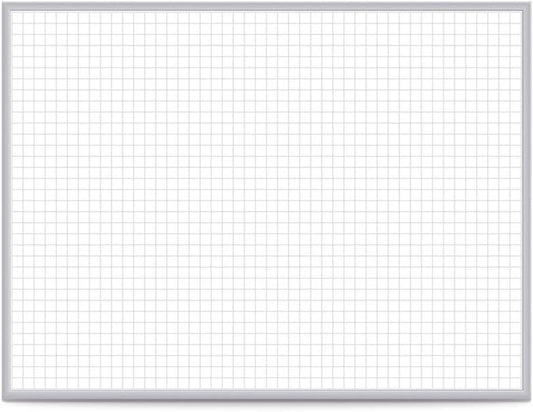 Ghent Grid 3'x4' Magnetic Whiteboard, Aluminum Frame, 1" Grid Squares (GRPM321G-34)