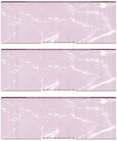 Business Voucher Check Stock - Computer Laser Checks - 3 Checks Per Page, 500 Sheets/1500 Checks, Burgundy Marble