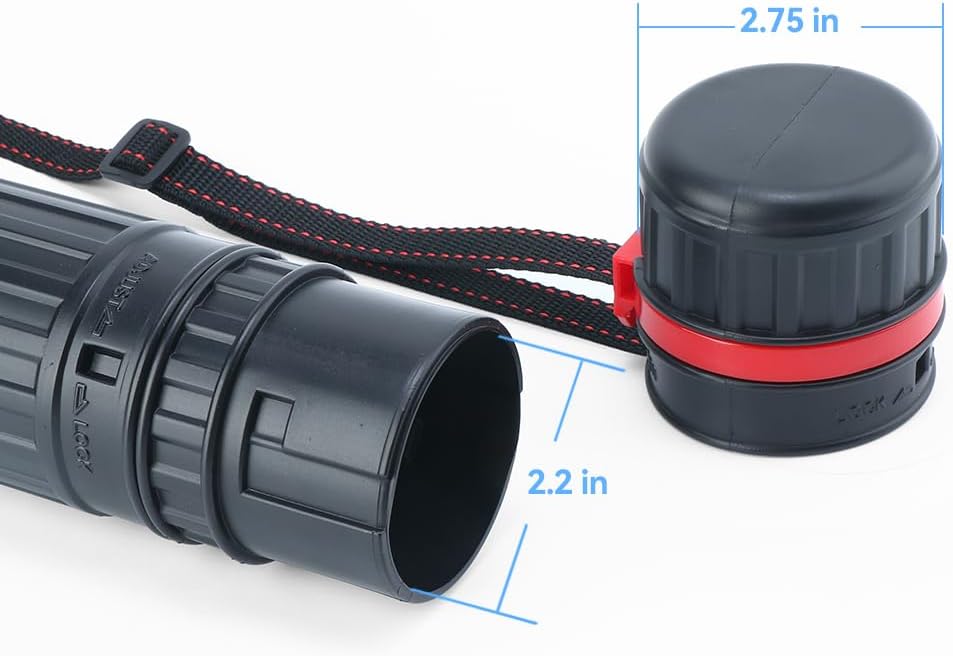 TRANSON 2-Pack Small Poster Tube Storage 17“ to 27” Extendable for Documents Blueprints Artworks Scrolls