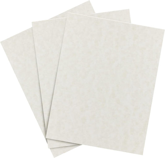 Storm Parchment Paper – Great for Certificates, Menus and Wedding Invitations | 24lb Bond / 60lb Text / 90GSM | Writing, Copy, Printing – 8.5 x 11 Letter Size Paper | 100 Sheets per Pack