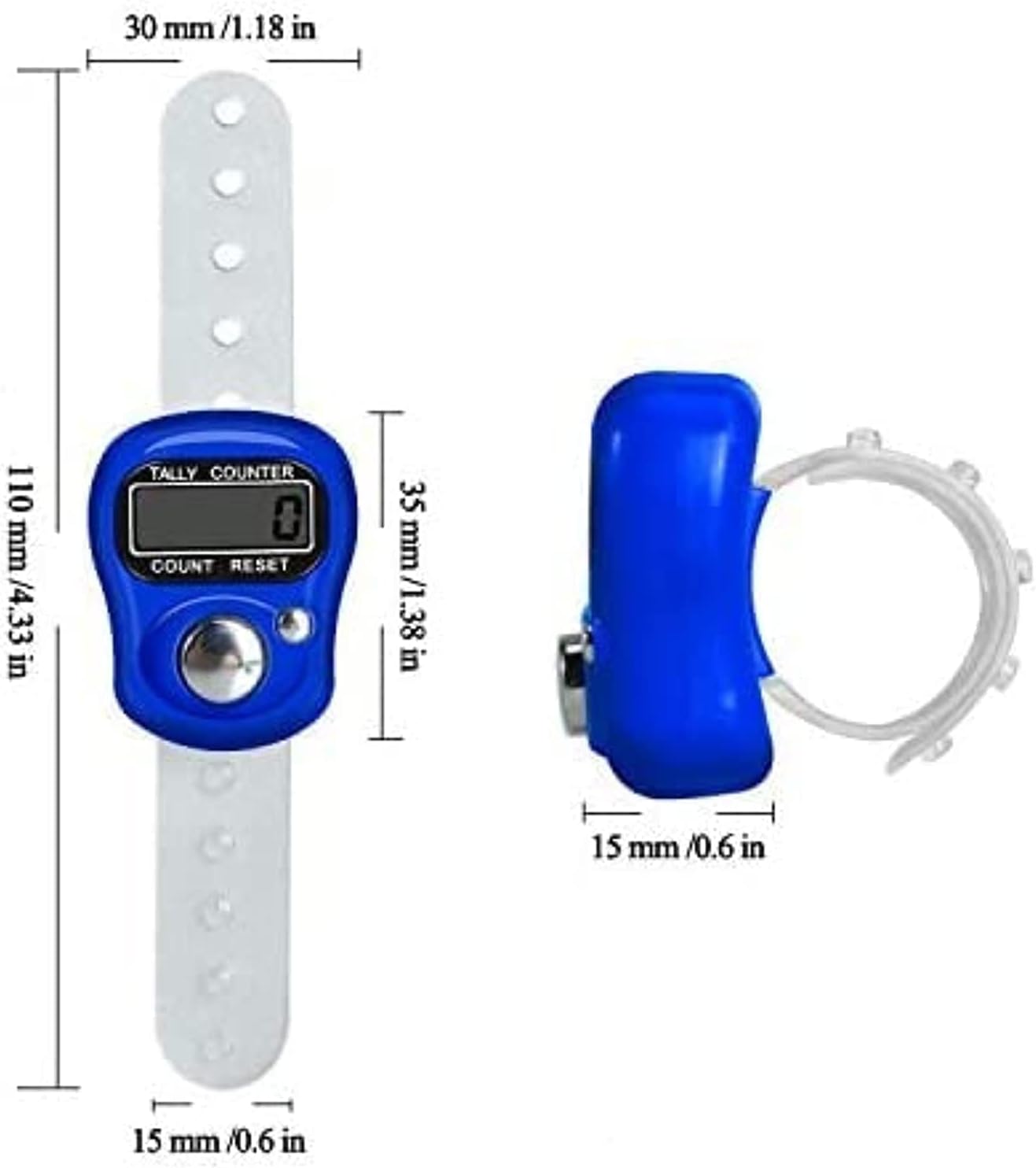 Electronic Finger Counter,(3 Pack),5 Digit LCD Electronic Digital Display Finger Hand Tally Counter Counting for Golf,Goods Counting,Lap & Knitting.