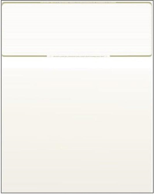 Compuchecks Check on Top Blank Check Paper - 2500 Pack, Quick-Books & Laser Printer Compatible - Security Business Checks with Voucher - 8.5" x 11" Gold Pinstripe