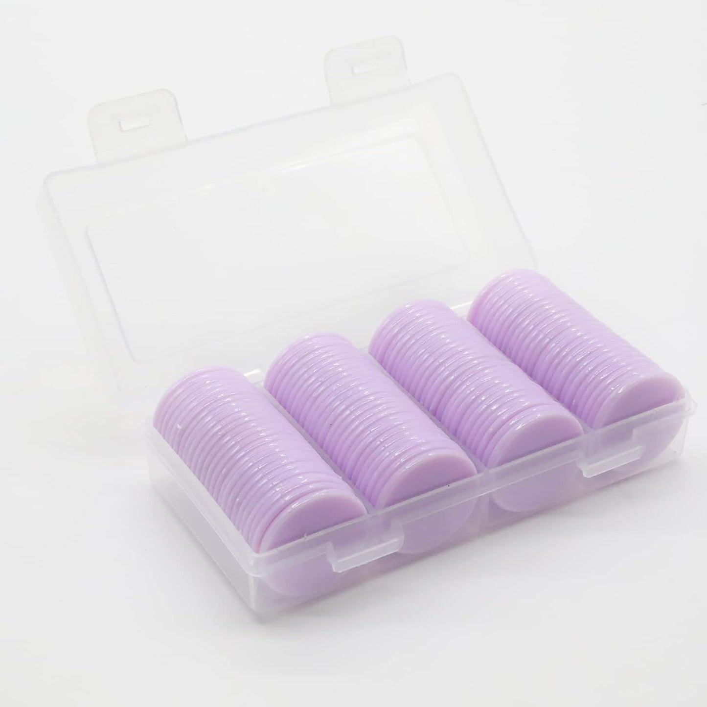 Set of 100 Opaque Plastic Learning Counters Mini Poker Chips Game Tokens with Storage Box (Thistle, 1.58 Inch)