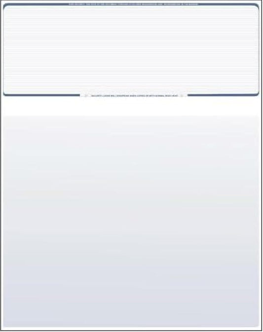 Compuchecks Check on Top Blank Check Paper - 2500 Pack, Quick-Books & Laser Printer Compatible - Security Business Checks with Voucher - 8.5" x 11" Steel Blue Pinstripe
