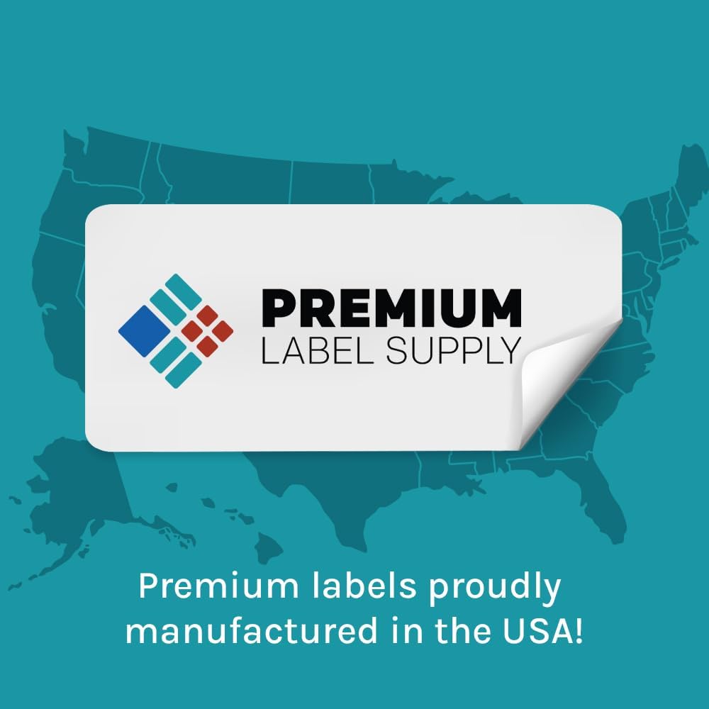 Premium Label Supply Waterproof White Address Sticker Labels – 4" x 2.5" – Laser Printers Only – (8 per Sheet), 1000 Sheets - 8,000 Total Adhesive Labels
