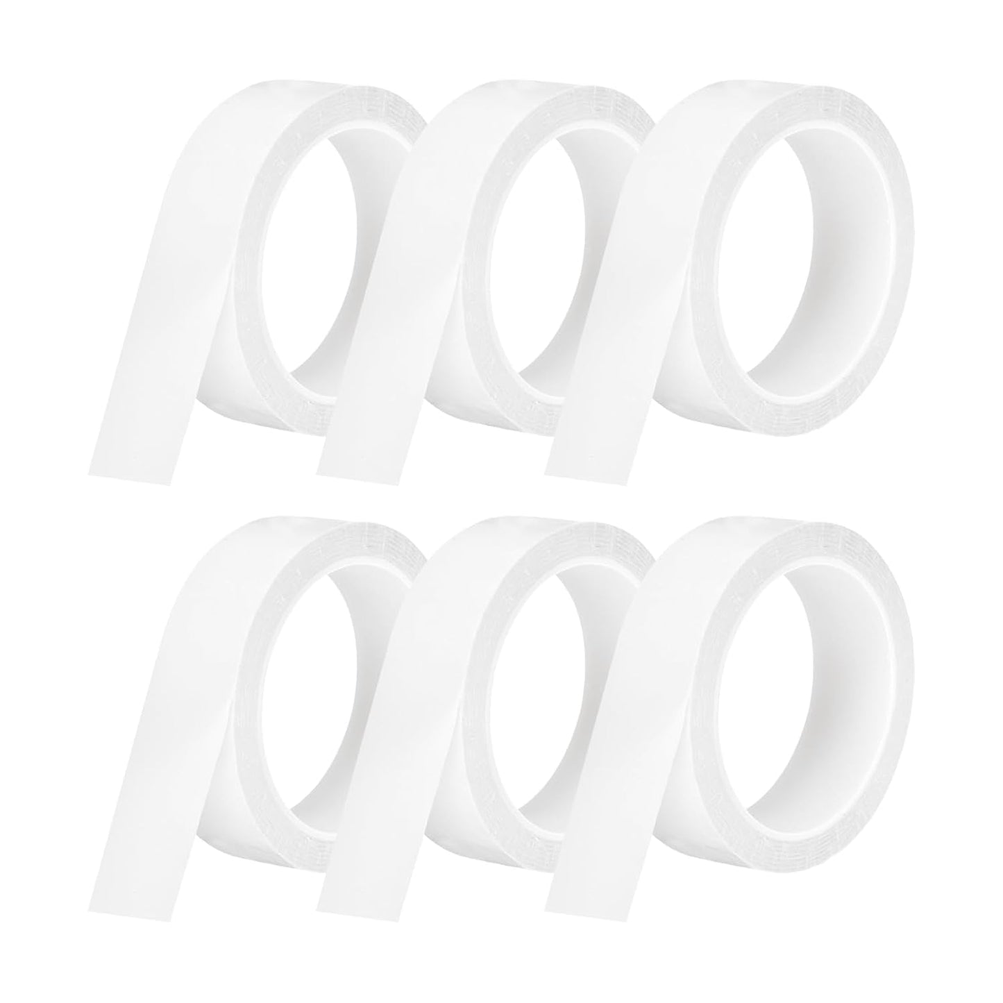 MECCANIXITY 6 Rolls Whiteboard Tape Graphic Chart Tape 30mm 54.7 Yard Art Tape Thin Self-Adhesive Pinstripe Tape Masking Tape for Gift Wrapping Craft Supplies, White