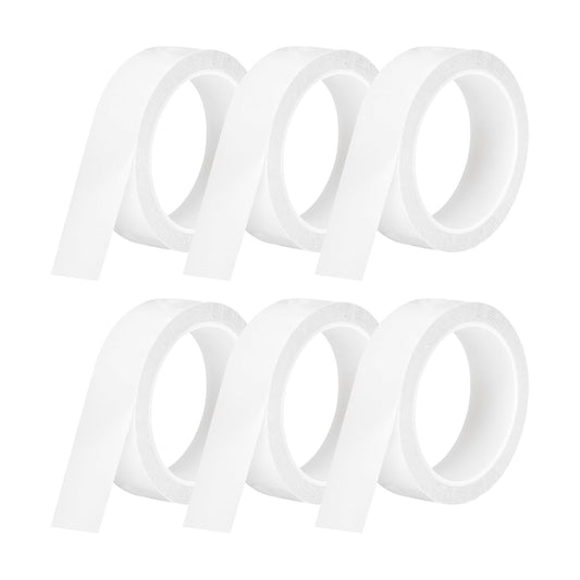 MECCANIXITY 6 Rolls Whiteboard Tape Graphic Chart Tape 30mm 54.7 Yard Art Tape Thin Self-Adhesive Pinstripe Tape Masking Tape for Gift Wrapping Craft Supplies, White