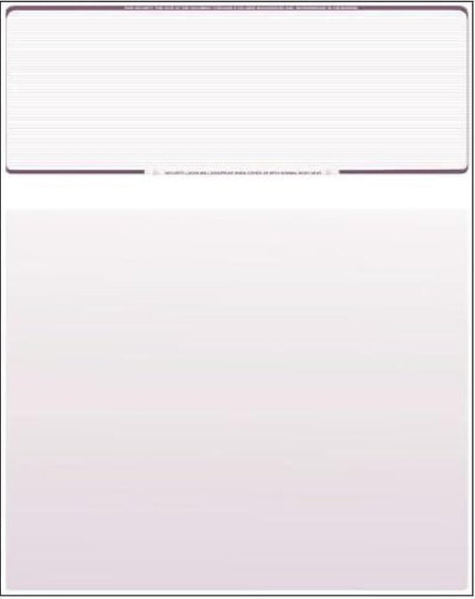 Compuchecks Check on Top Blank Check Paper - 2500 Pack, Quick-Books & Laser Printer Compatible - Security Business Checks with Voucher - 8.5" x 11" Burgundy Pinstripe