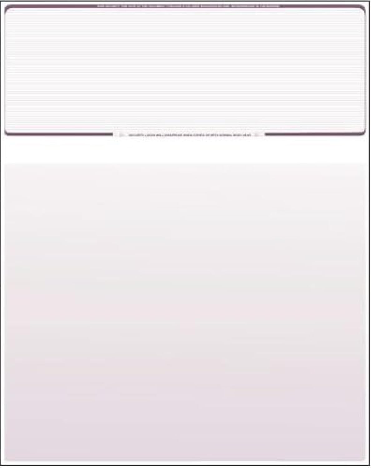 Compuchecks Top Blank Check Paper - 1000 Pack, Quick-Books & Laser Printer Compatible - Security Business Checks with Voucher - 8.5" x 11" Burgundy Pinstripe