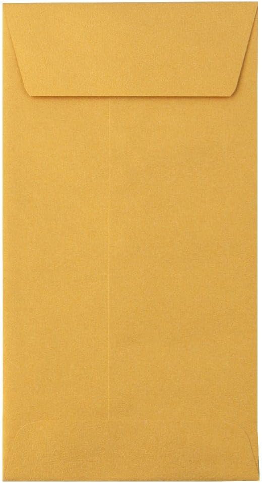 LUXPaper #7 Coin Envelopes | Peel & Press | 3 1/2" x 6 1/2" | Gold Metallic | 80lb. Text | 50 Qty