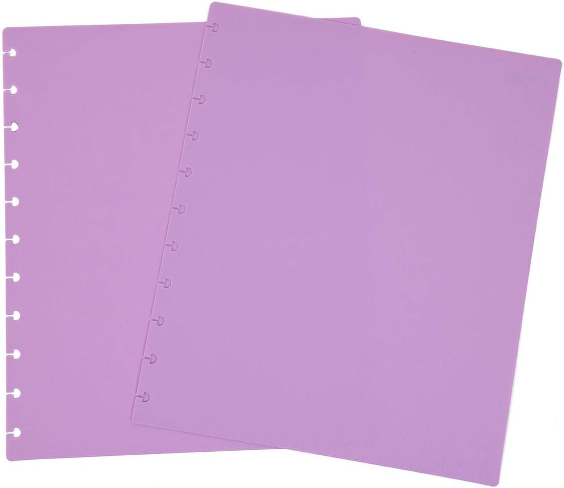Talia Discbound Notebooks, Planner, Customizable, (yLavender w/Silver Discs, Letter (8.5in x 11in))