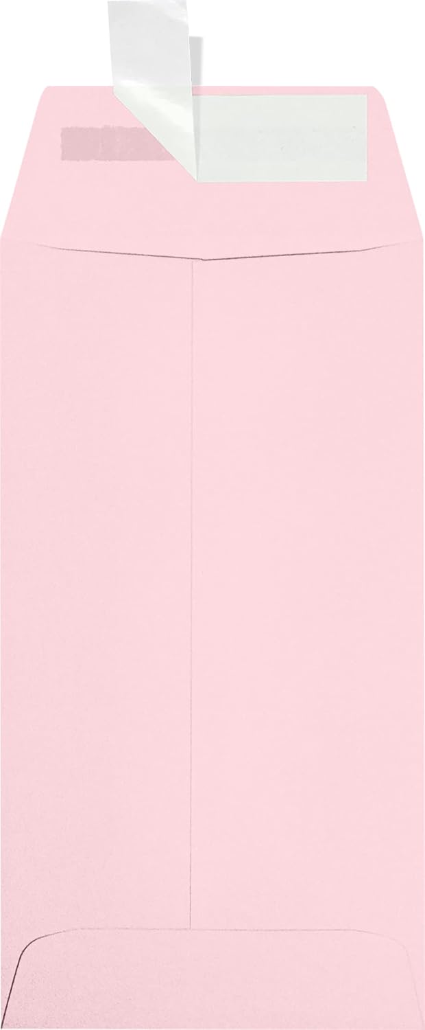 LUXPaper #7 Coin Envelopes | Peel & Press | 3 1/2" x 6 1/2" | Candy Pink | 80lb. Text | 50 Qty