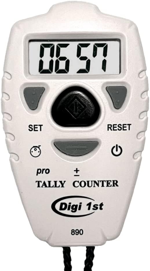 TC-890 Digital Tally Counter, Electronic Up Down Clicker Counter, Add/Subtract People Counter, Handheld Pitch Counter for Golf, Lap & Knitting (1-Pack)