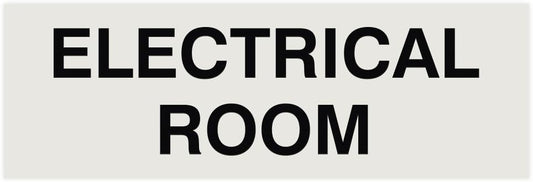 All Quality Basic Electrical Room Sign | Durable Construction | Building Safety - Lt Gray - Small (1 Pack)