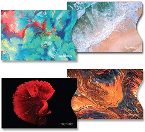 8 RFID Blocking Sleeves, Credit Card Protector, Anti-Theft Credit Card Holder, Easy to Recognize, Vivid Color Prints