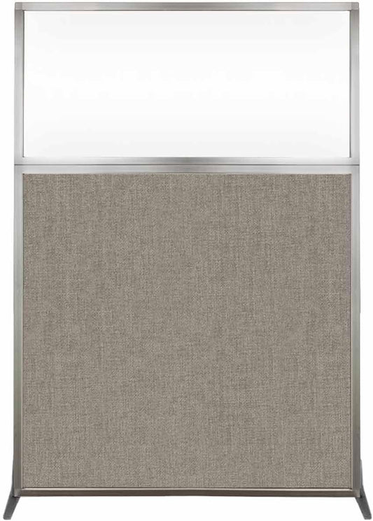 Versare Hush Screen Portable Room Divider | Workstation Wall Divider | Freestanding Privacy Hush Panels | Clear Windows | Fabric Office Divider Screen | Great for Room Separation