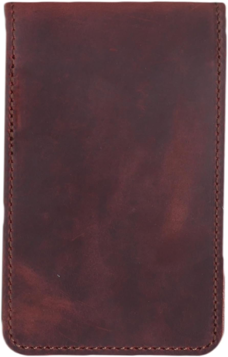 JJNUSA Leather Cover for Rite in the Rain Spiral Notebooks 3" x 5" Distressed Genuine Leather Cover for Memo Notebook Cover Pocket Notebook 3" x 5" (Red)