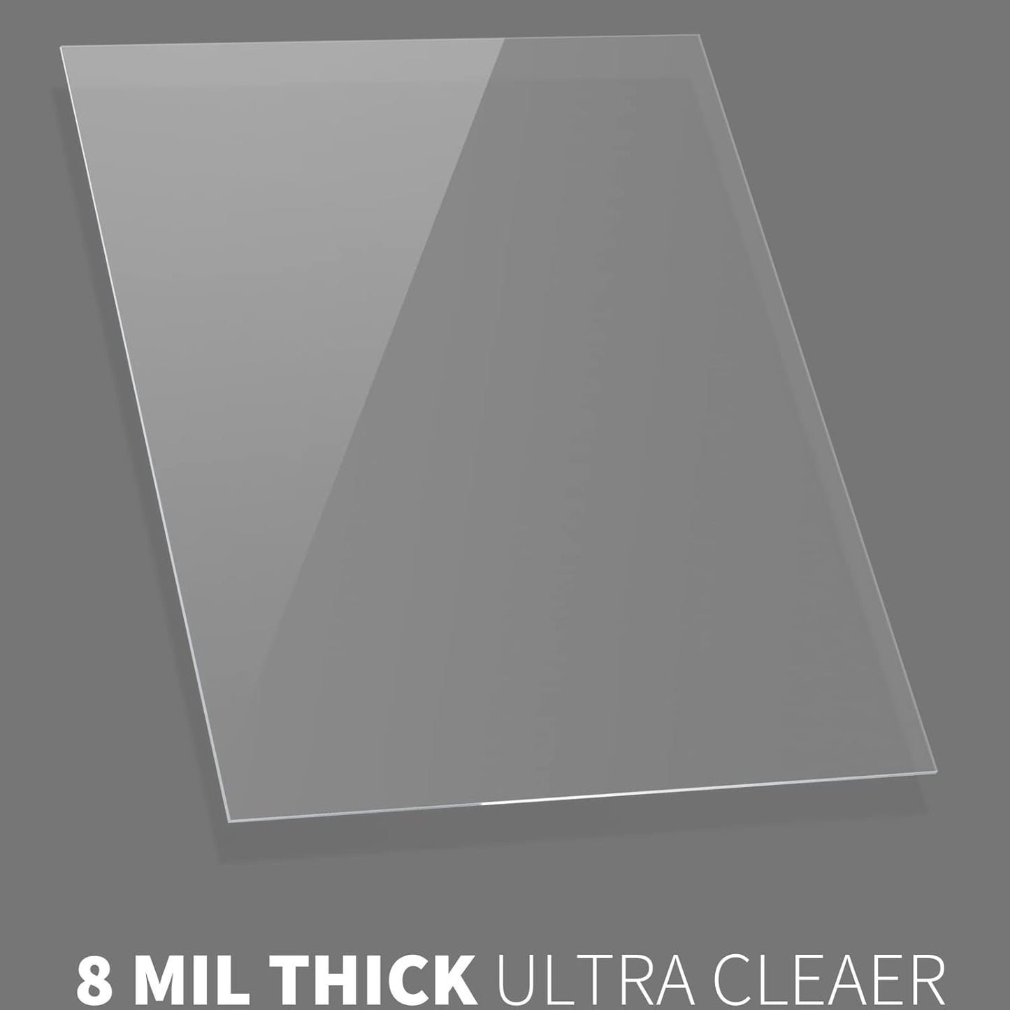 Binditek 100 Pack 8 Mil Ultra Clear Report Covers, Polythylene Terephthalate, 8.5 x 11 Inches, Letter Size, Square Corners, Un-Punched, for Students and Coworkers
