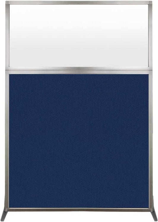 Versare Hush Screen Portable Room Divider | Workstation Wall Divider | Freestanding Privacy Hush Panels | Frosted Windows | Fabric Office Divider Screen | Great for Room Separation