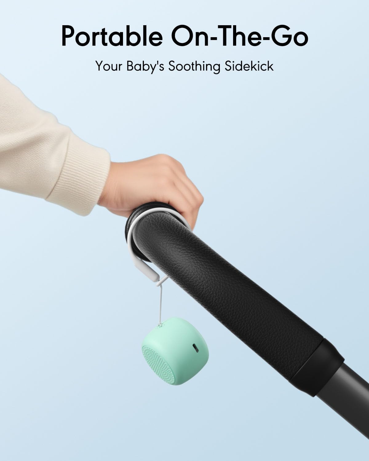 Sound Machine Flowtune White Noise Machine for Baby Adults, Mini Portable Sound Machine for Travel, 6H Timer, 18 Soothing Sleep Sounds Gift (Mint Green)