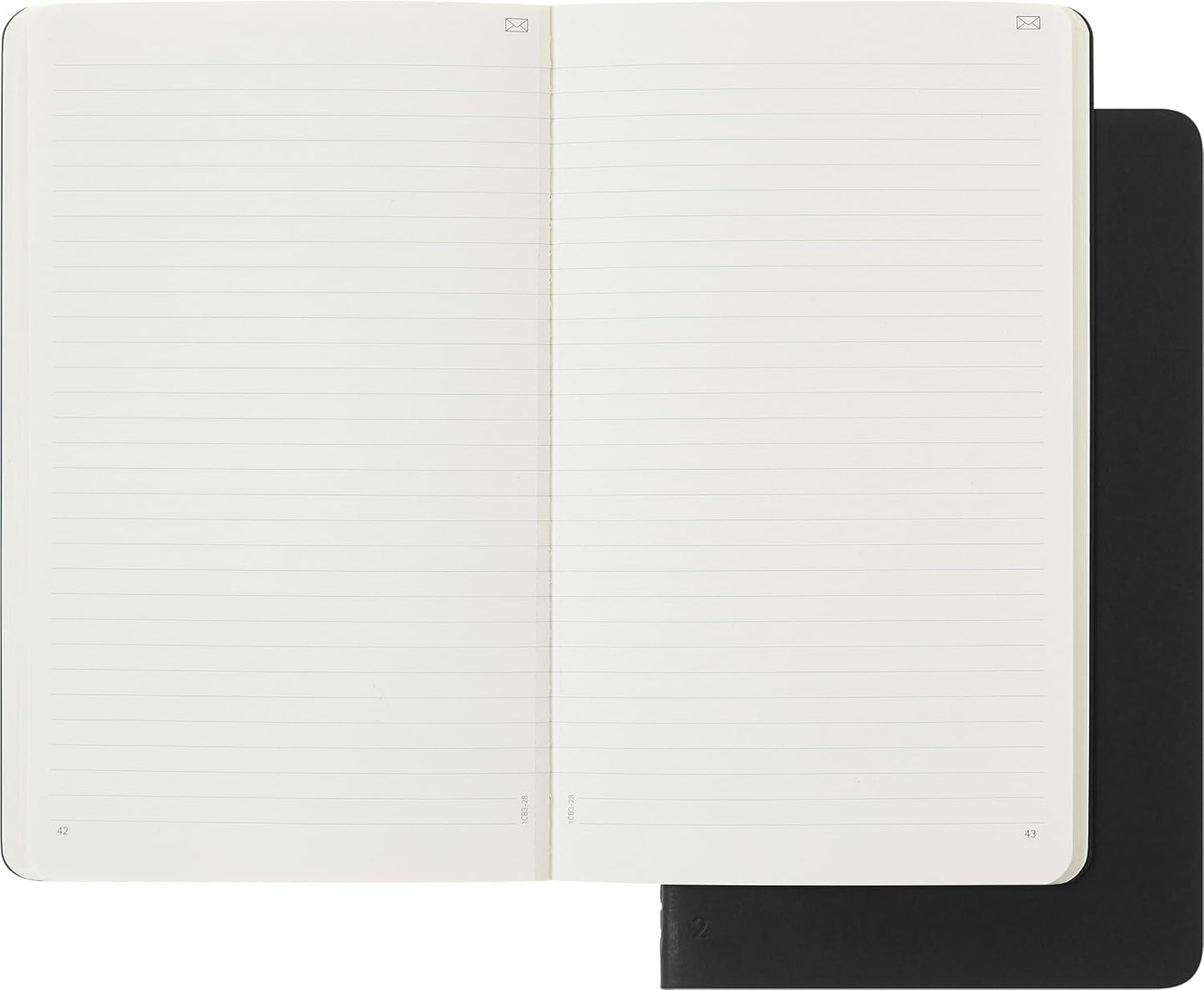 Moleskine Smart Cahier Journal, Large, Ruled, Black, Soft Cover (5 x 8.25)