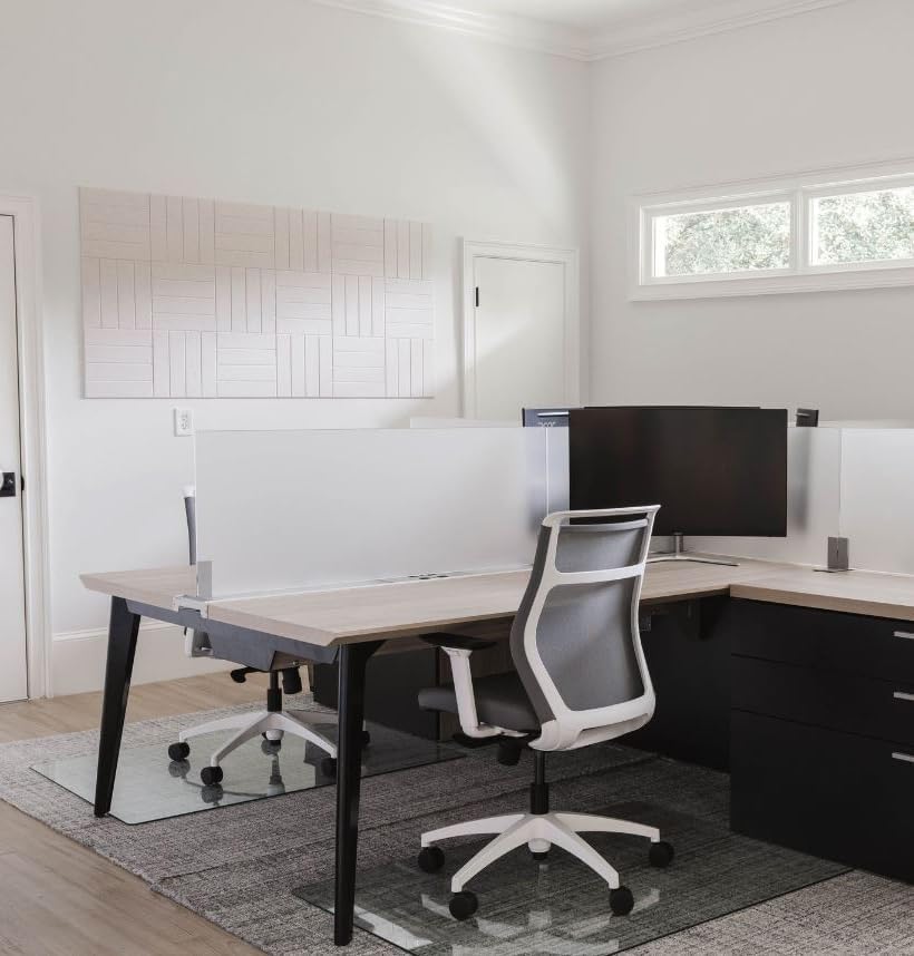 Large Cork Board Alternative - 24-Pack Felt Wall Tiles with Safe Removable Adhesive Tabs, Cork Wall Tiles Bulletin Board Home Office Essentials - Warm White