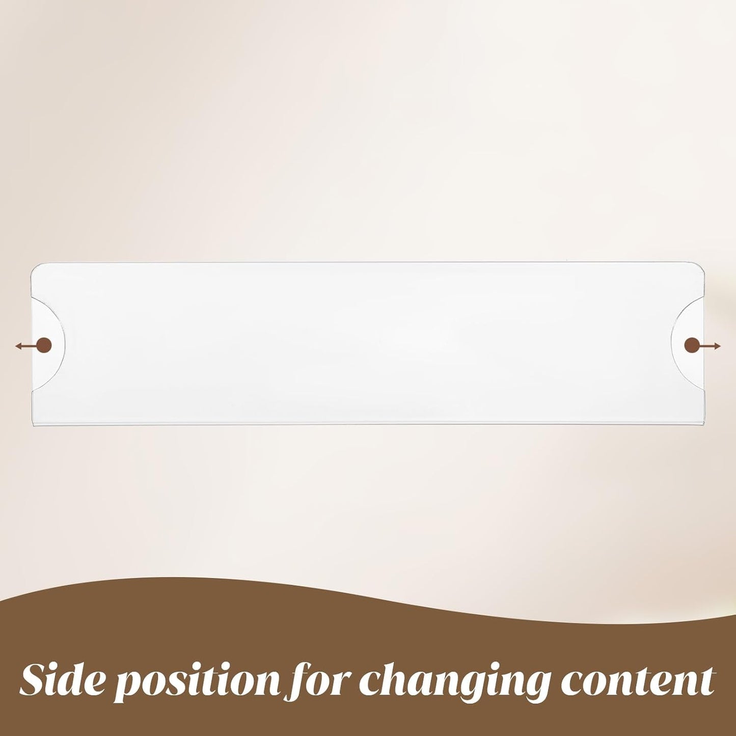 20 Pack Acrylic Wall Name Plate Holder, Clear Acrylic Sign Holder Frame with Adhesive Tapes, Door Plates for Home, Office, Classroom，2x8 Inch