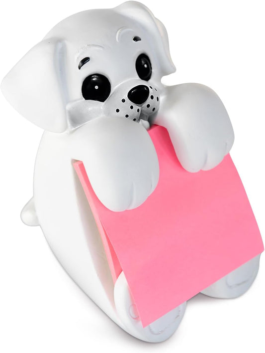Resin Made Sticky Note Holder for Desk - Doodle Compatible Dog Note Dispenser for Office Holds 3" x 3" Sticky Note - Office & Desk Accessories - Office Desk Decorations | Clutter-Free Dispenser Notes